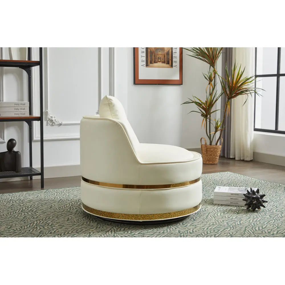 Swivel Chair 360 Degree Swivel Armchair Upholstered Single Chair for Living Room Bedroom Study Room