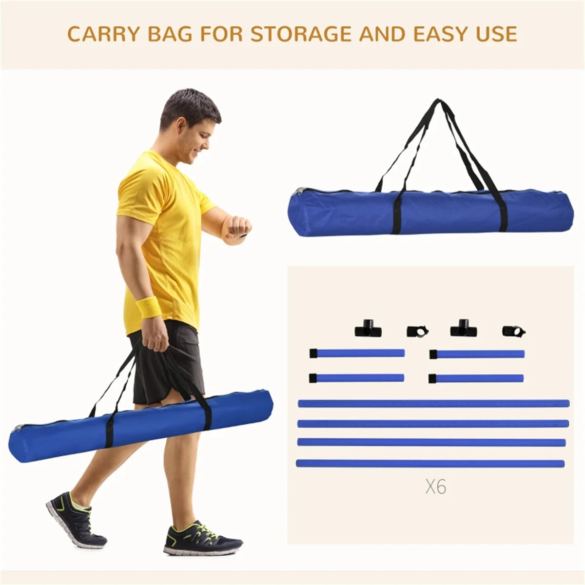 Dog Agility Fence Set with Adjustable Bar Jumps for Dogs and Puppies Outdoor Playpen Supplies