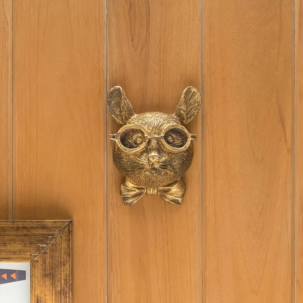 Large/small Sizes Decor Wall Art Decor Deer Head Wall Hanging Home Decor Bronzed Resin Animal Hanging Sculpture Animal Head