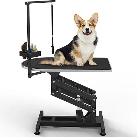 39 Inch Electric Dog Grooming Table Heavy Duty Pet Grooming Table for Home Adjustable Overhead Arm and Tool Organizer