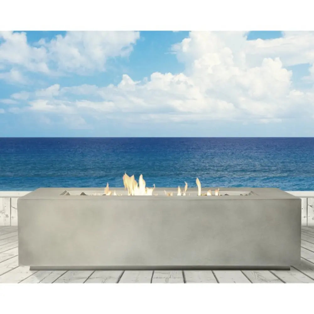 Concrete Propane Outdoor Fire Pit Table Modern Design for Patio and Backyard