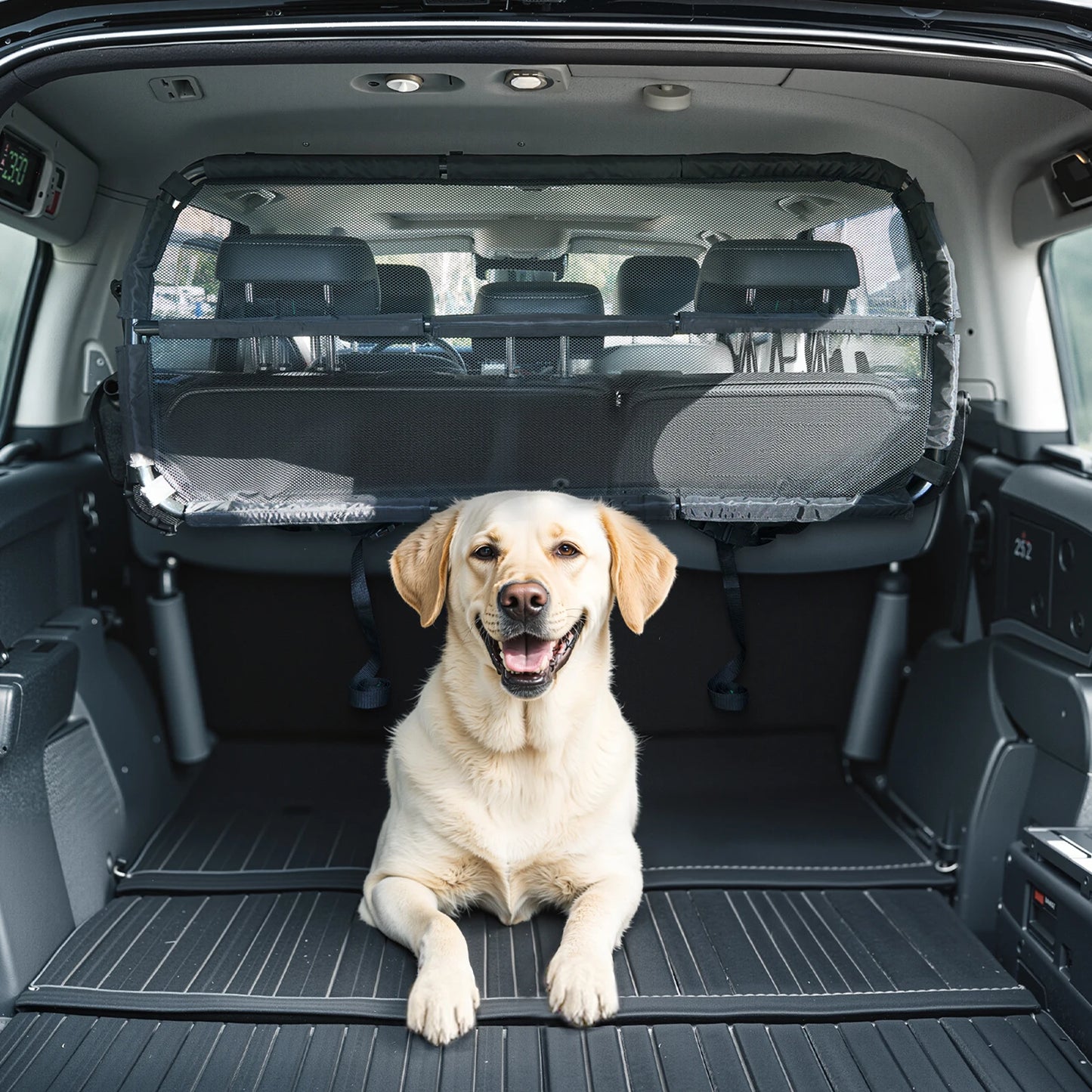 SucceBuy Dog Car Barrier See Through Net For SUVs Trucks