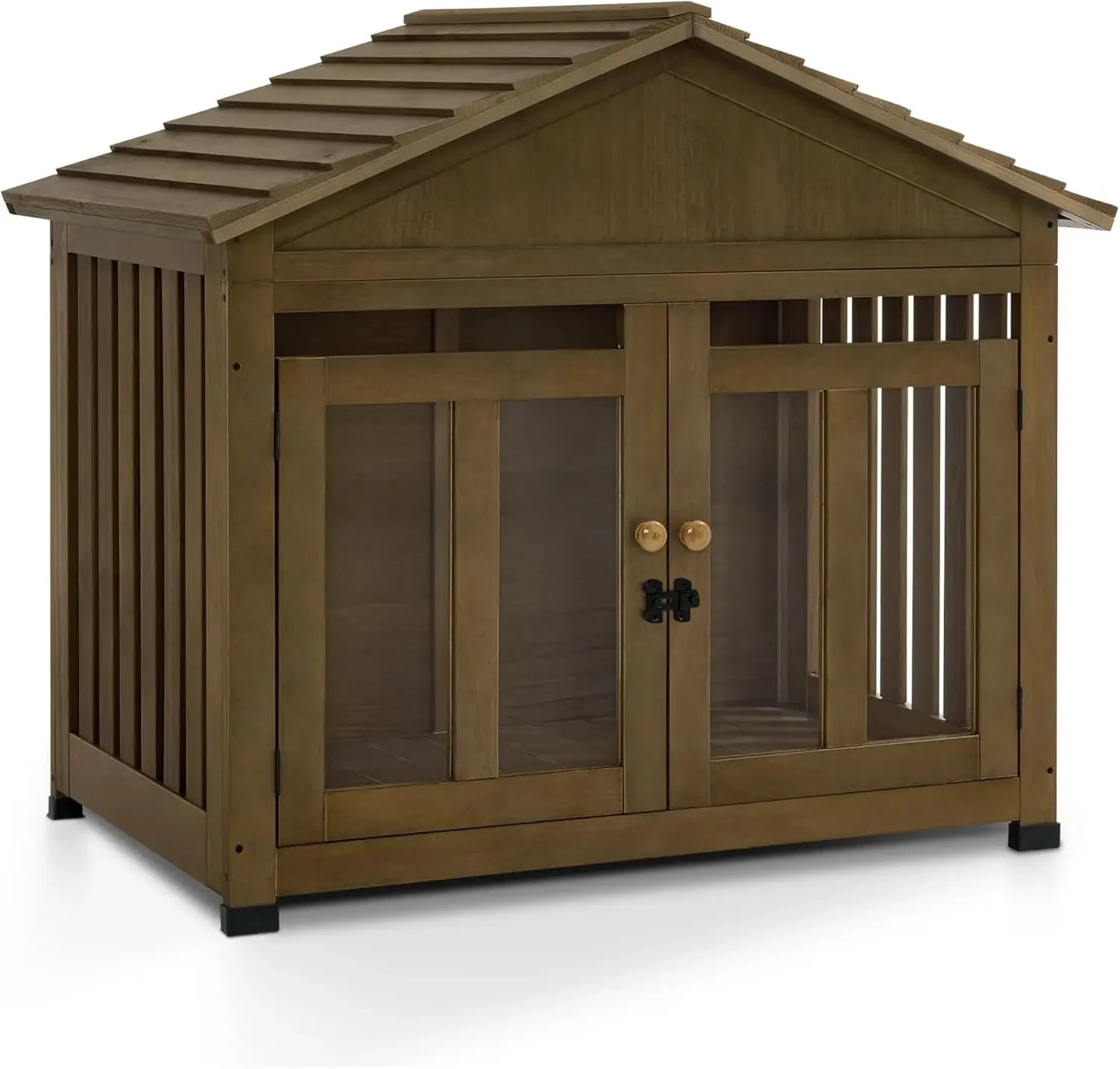 Wooden Dog House Furniture Solid Wood Pet Kennel Indoor for Small and Medium Dogs
