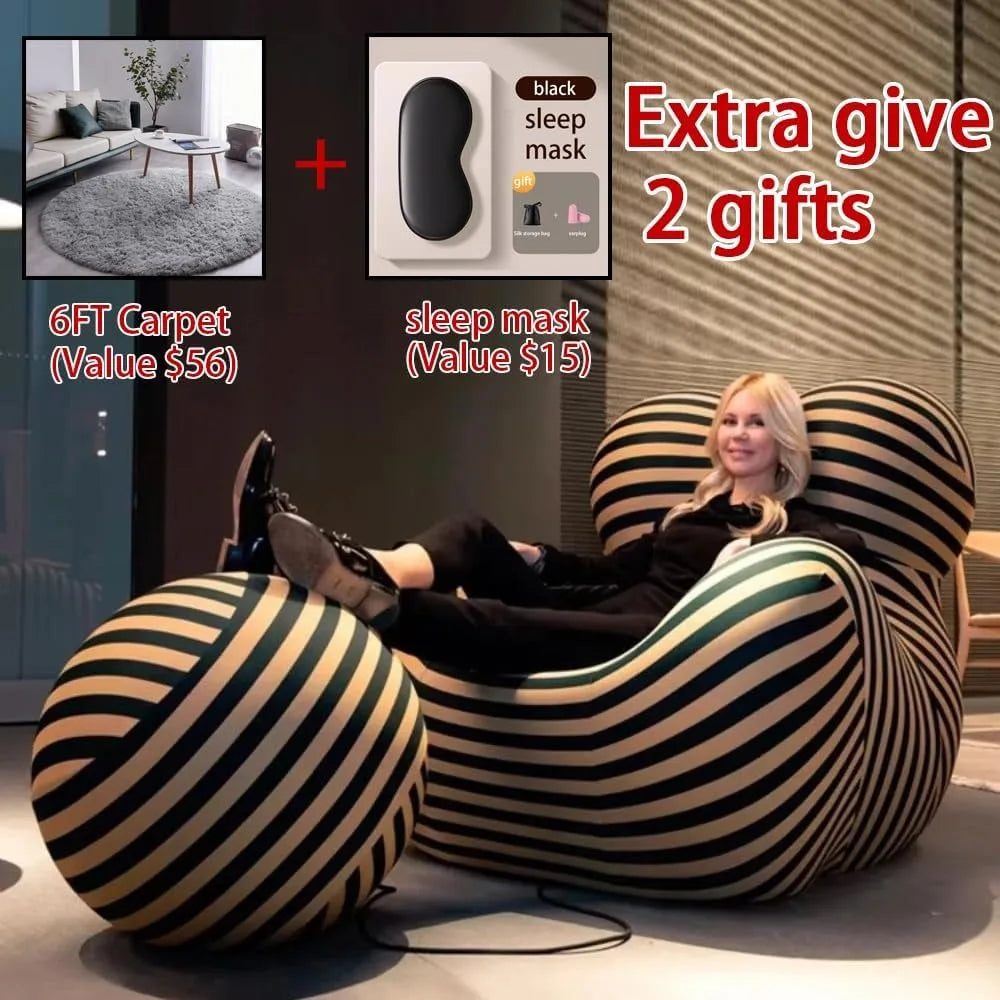 Light Luxury Modern Designer Lazy Sofa 39.3 x 37.4 x 37.4 Inches Adult Floor Leisure Living Room Balcony Creative Single Armrest Couch L