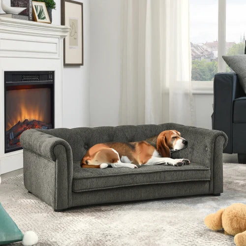 Elegant Rectangle Pet Bed for Small and Medium Dogs Durable Elevated Dog Sofa Bed Comfortable Dog Couch