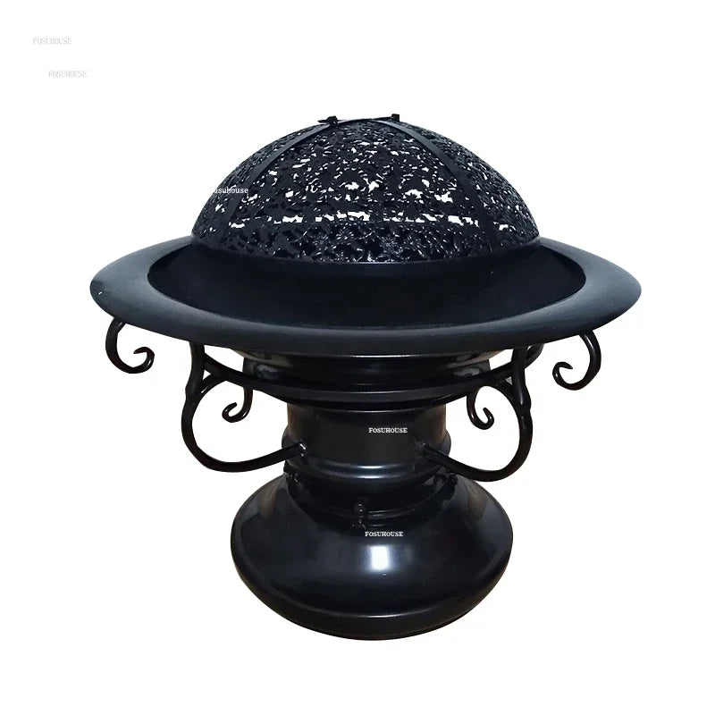 Nordic Winter Fire Pits Smokeless Carbon Charcoal Brazier Grill Stand Heating Barbecue Stove Indoor Fire Wood Heater