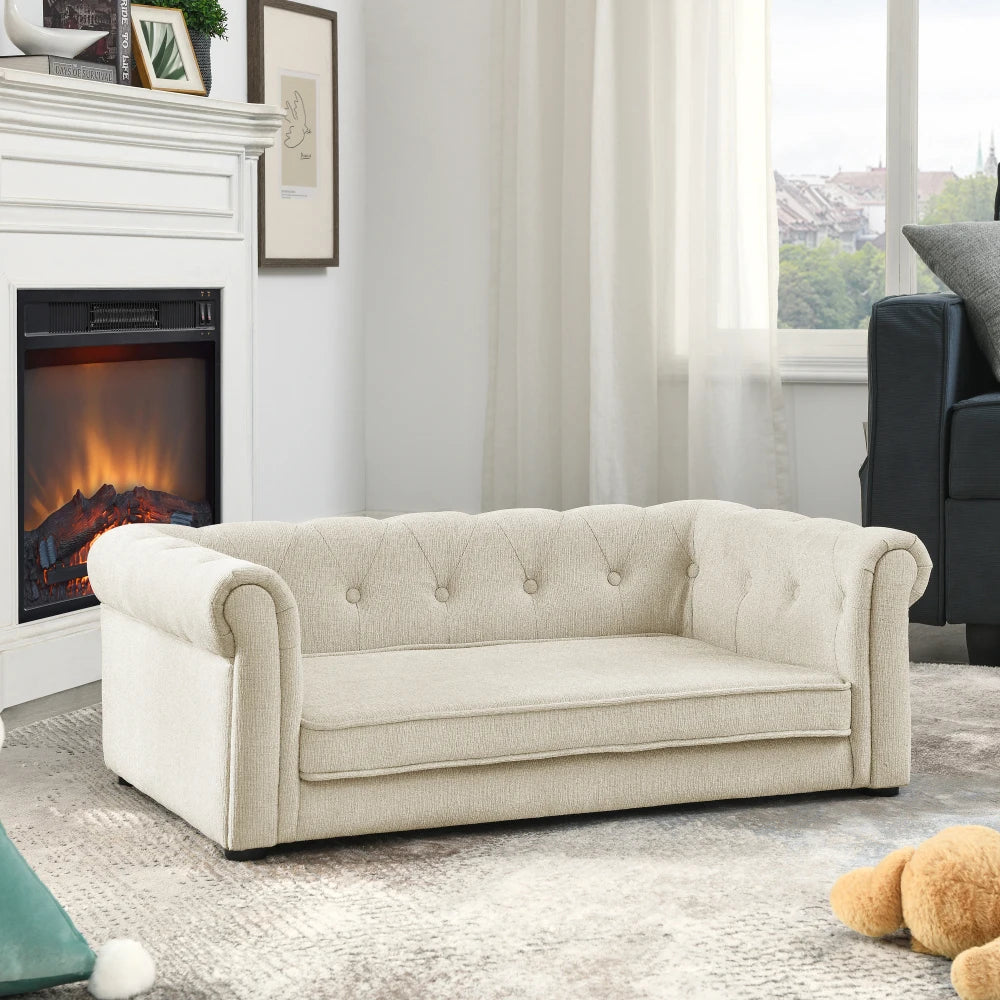 Elegant Rectangle Pet Bed for Small and Medium Dogs Durable Elevated Dog Sofa Bed Comfortable Dog Couch