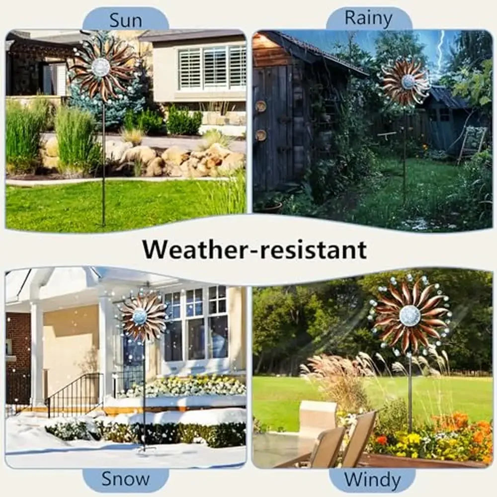 84 Inch Metal Wind Spinner Yard and Garden Decor Large Outdoor Windmill Art Rust Resistant Waterproof 360 Degree