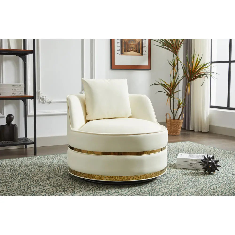 Swivel Chair 360 Degree Swivel Armchair Upholstered Single Chair for Living Room Bedroom Study Room