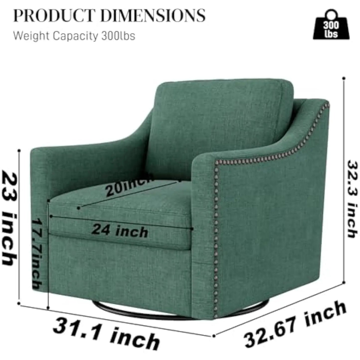 Swivel Barrel Chair, Modern Linen Boucle Swivel Accent Chair with Comfy Back Pillow, Oversized Swivel Upholstered Reading Loung