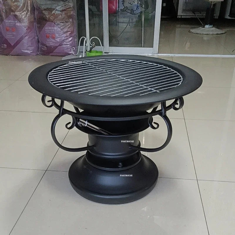 Nordic Winter Fire Pits Smokeless Carbon Charcoal Brazier Grill Stand Heating Barbecue Stove Indoor Fire Wood Heater