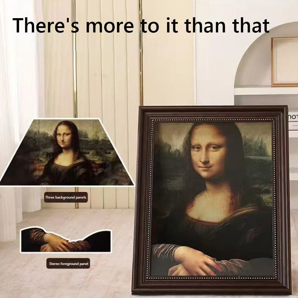 Mona Lisa Cat Nest Oil Painting Cat Bed Multi-Function Art Frame Cat House Decorative Sleeping Bed Pet Supplies