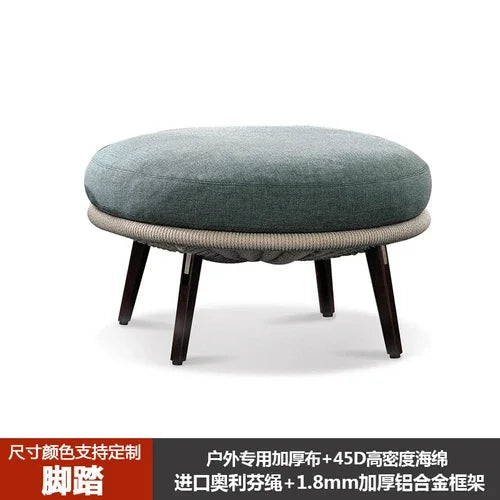 Small Apartment Nordic Patio Garden Sofa Simple Courtyard Balcony Leisure Chair Outdoor Restaurant Hotel Villa Single Sofa