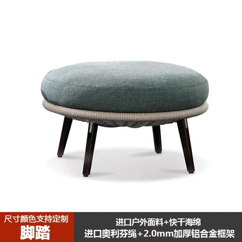 Small Apartment Nordic Patio Garden Sofa Simple Courtyard Balcony Leisure Chair Outdoor Restaurant Hotel Villa Single Sofa