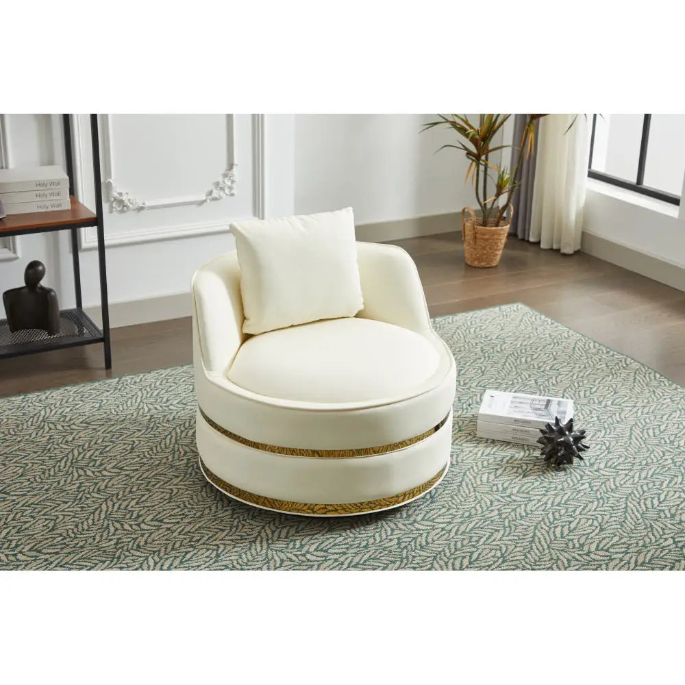 Swivel Chair 360 Degree Swivel Armchair Upholstered Single Chair for Living Room Bedroom Study Room