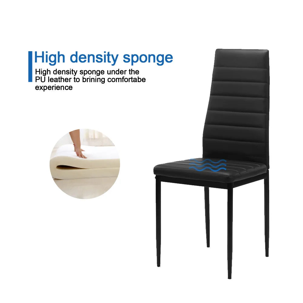 Modern Dining Chair Set for Four by Dutrieux