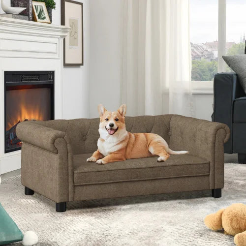 Elegant Rectangle Pet Bed for Small and Medium Dogs Durable Elevated Dog Sofa Bed Comfortable Dog Couch