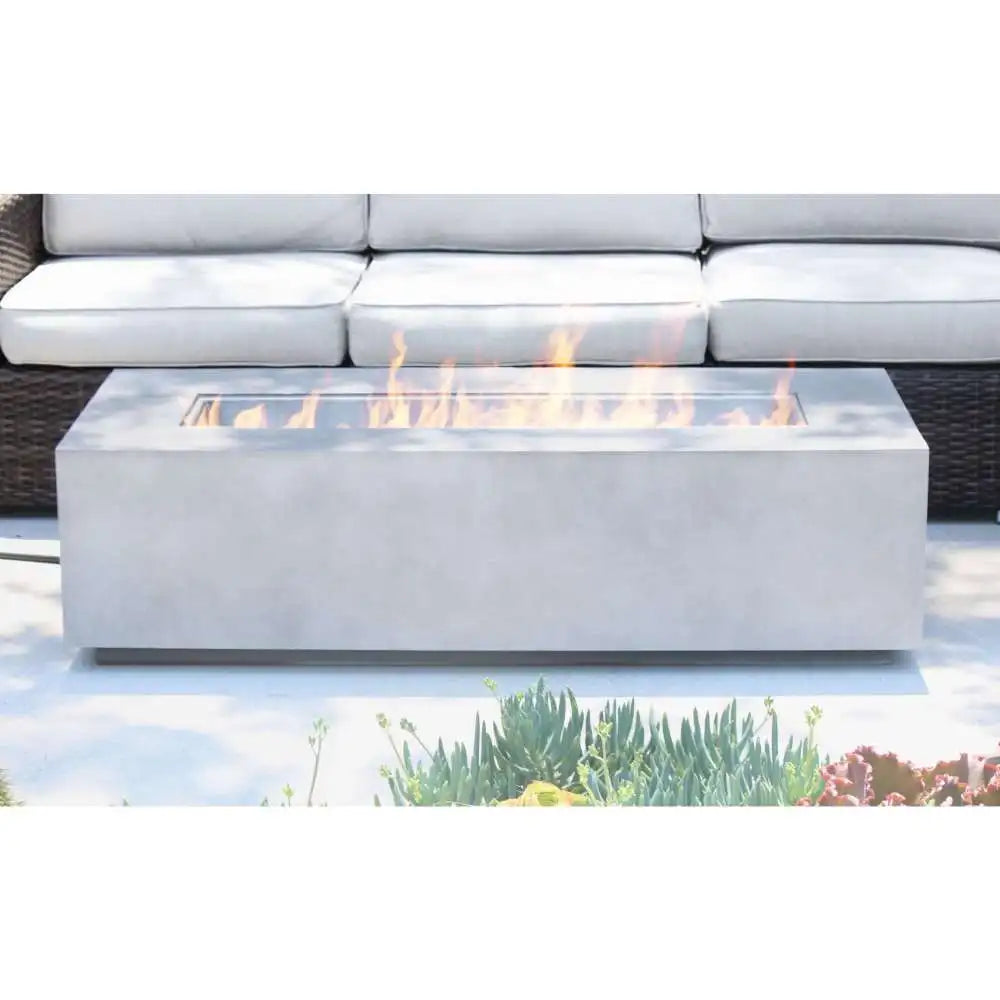 Concrete Propane Outdoor Fire Pit Table Modern Design for Patio and Backyard