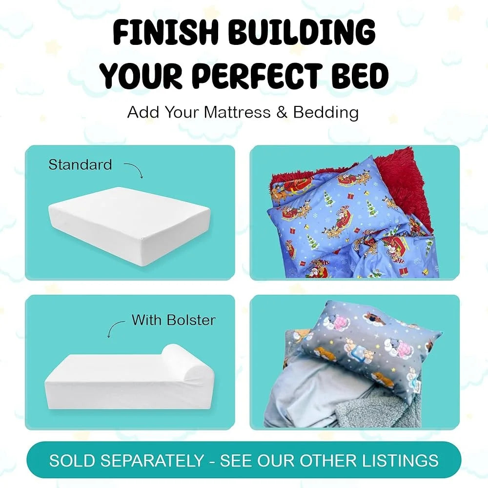 Wooden Raised Dog Bed Frame Pet Cosleeper Bedside Bunk Bassinet Freestanding Solid Wood Comfortable Dogs Cats All Breeds