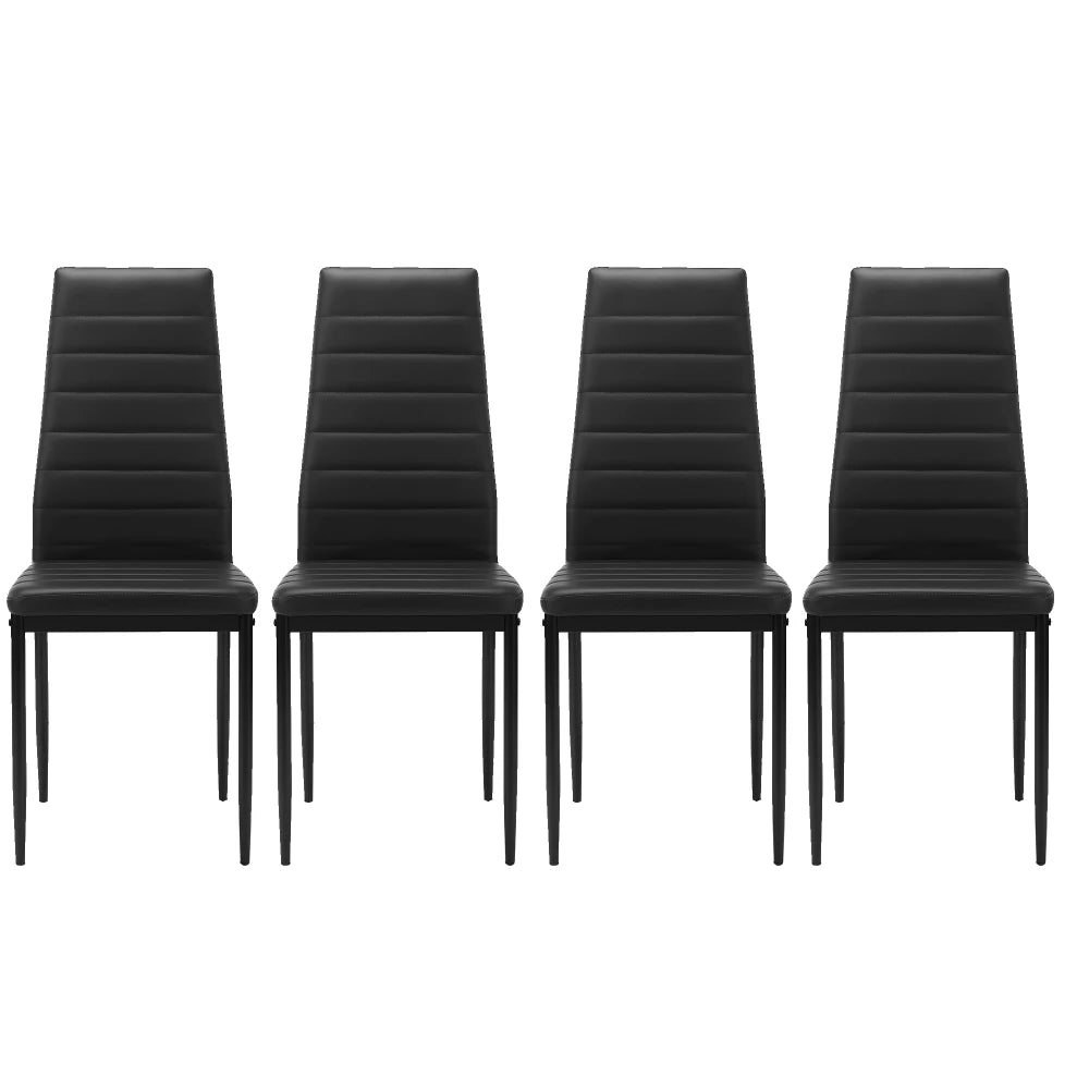 Modern Dining Chair Set for Four by Dutrieux