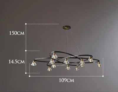 Modern Luxury Crystal LED Ceiling Chandelier Hanging Wire Fixture for Living Room Bedroom Home Decor Indoor Lighting