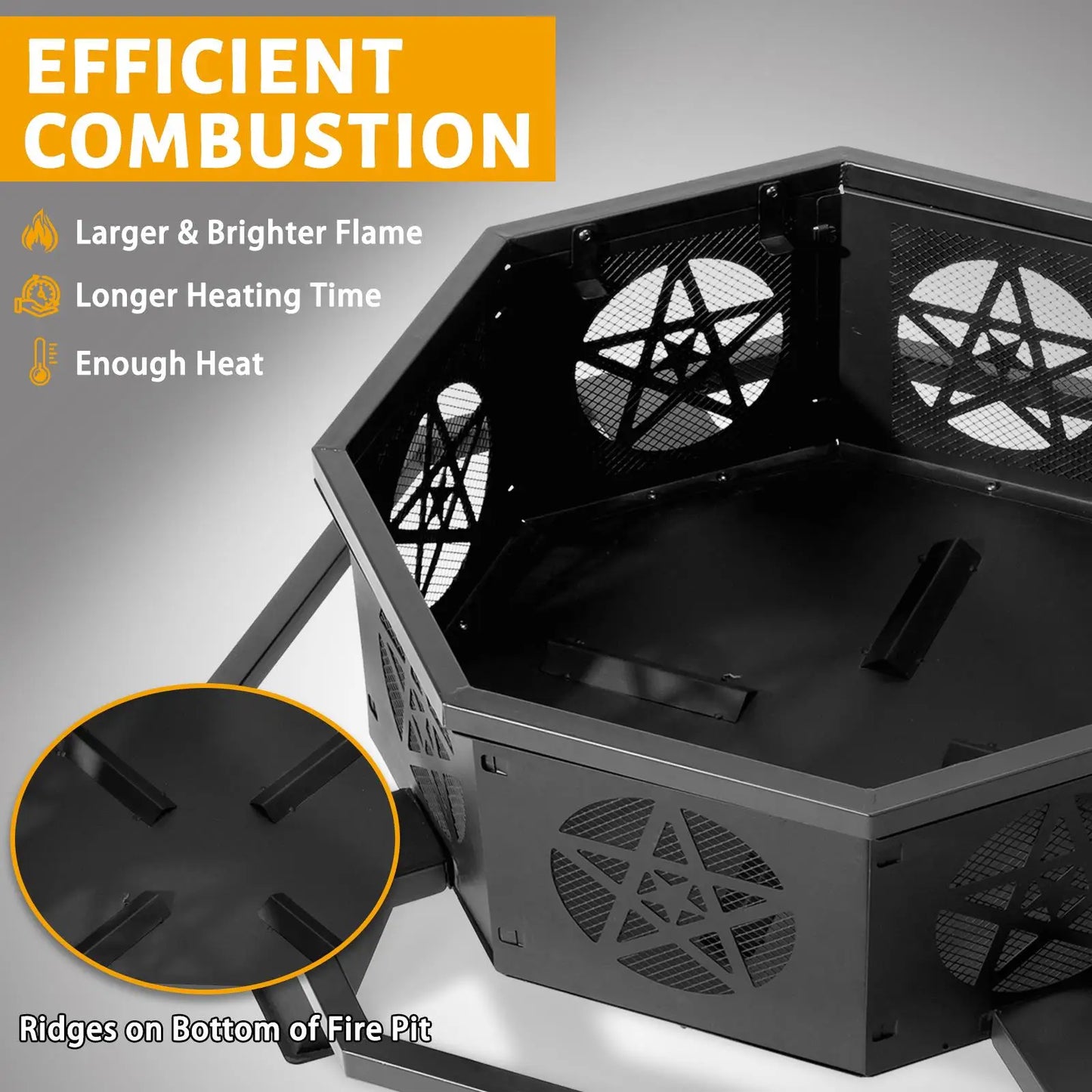43 Inch Outdoor Fire Pit for Backyard Gatherings and Cozy Evenings