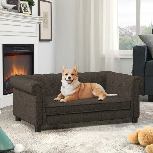 Elegant Rectangle Pet Bed for Small and Medium Dogs Durable Elevated Dog Sofa Bed Comfortable Dog Couch