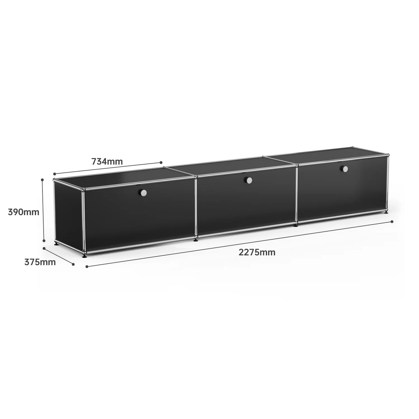 Sideboard Haller Cabinet Stainless Steel Metal Board Living Room Cabinet Storage Shelf Modular Furniture Storage Cabinet