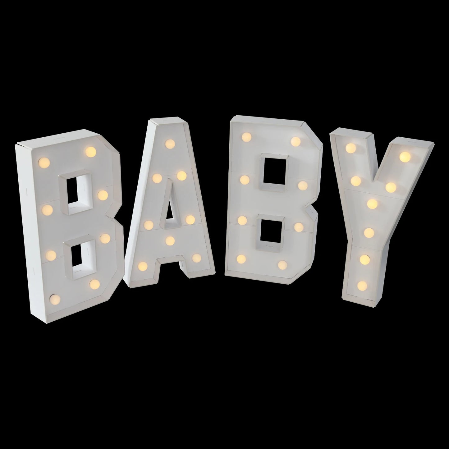 Light Up Letters Led Lights White For Baby Birthdays