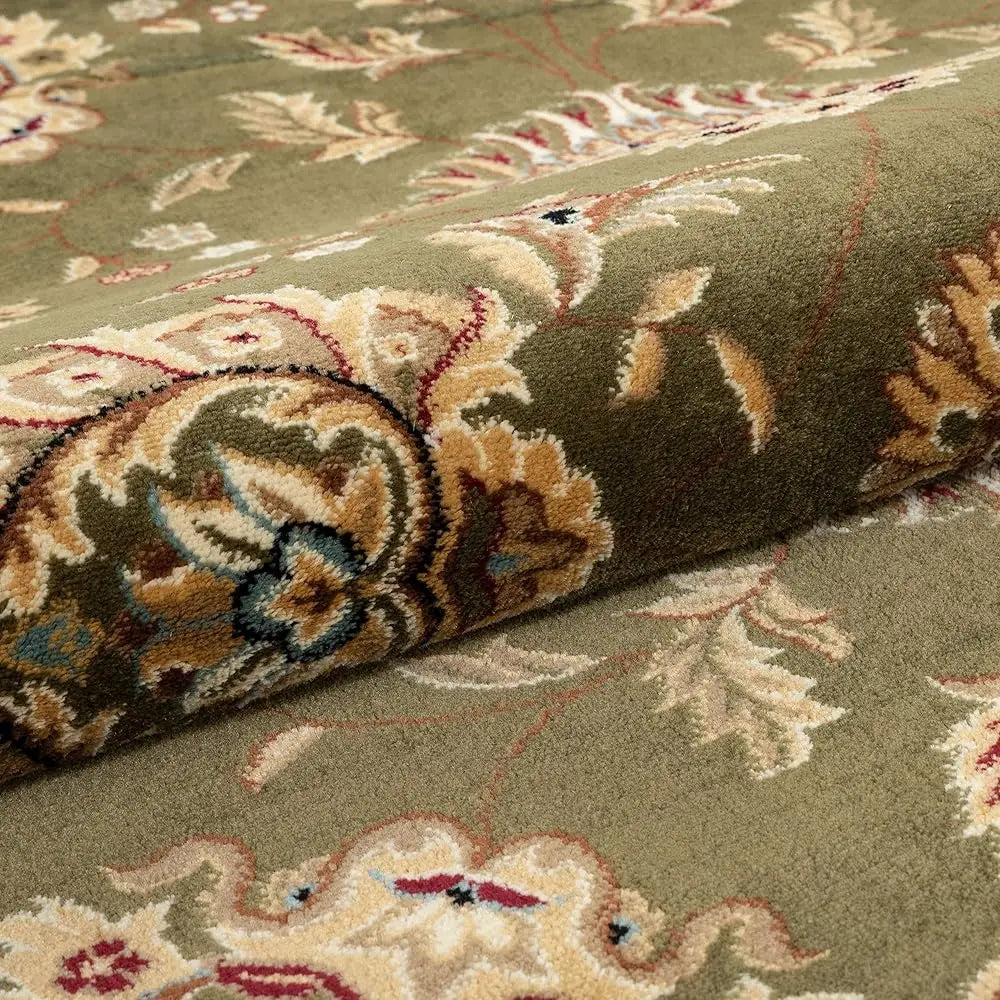 Timel Collection Abbasi Green 2X7 Runner Luxurious Oriental Traditional Area Rug Perfect For Living Room Bedroom Or Dining Room