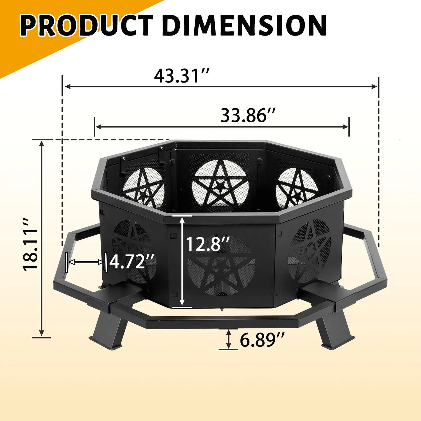 43 Inch Outdoor Fire Pit for Backyard Gatherings and Cozy Evenings