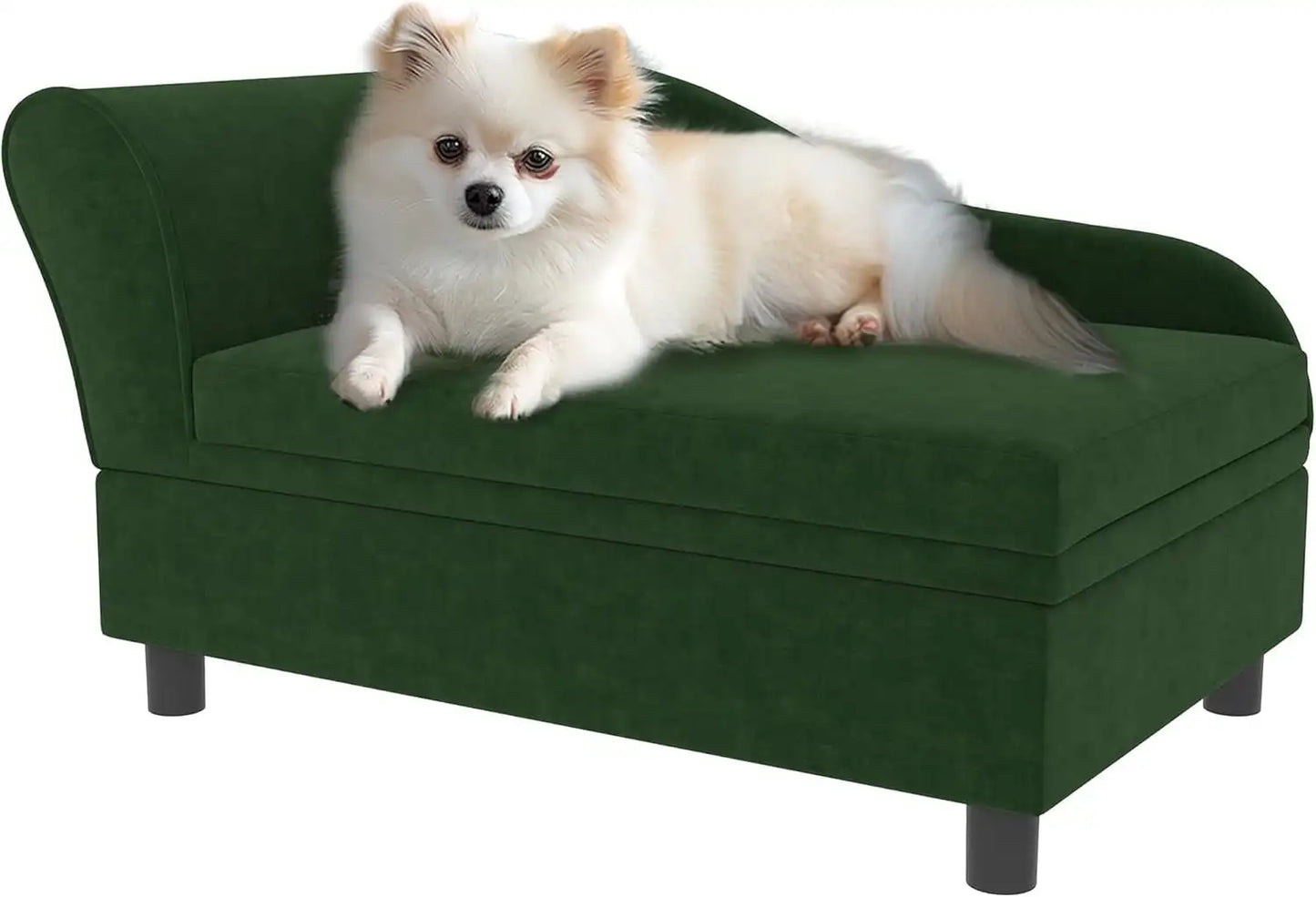 Luxury Fancy Dog Couch with Hidden Storage Small Dog Sofa Bed with Soft Foam Modern Pet Furniture for Puppies