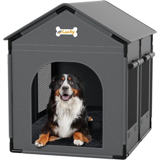 2XL Indoor Dog House Kennel Bed With Cushion Winter Warm