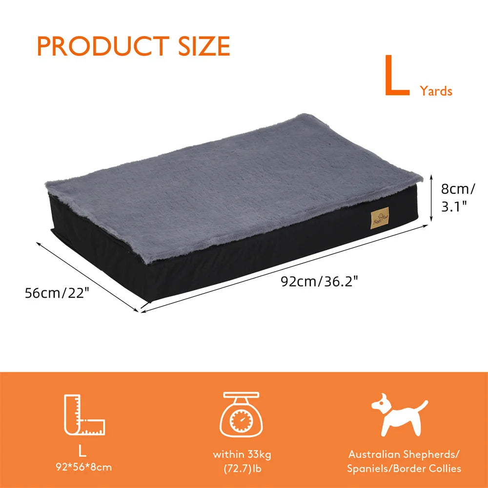 Large Orthopaedic Dog Bed Waterproof Cushion Pet Mattress 2 In 1 Removable Washable Cover Indoor Outdoor