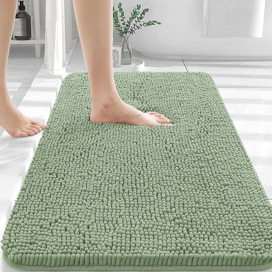 Bathroom Rugs 30X20, Extra Soft Absorbent Chenille Bath Rugs, Rubber Backing Qui Dry, Hine Washable Bath Mats For Bathroom