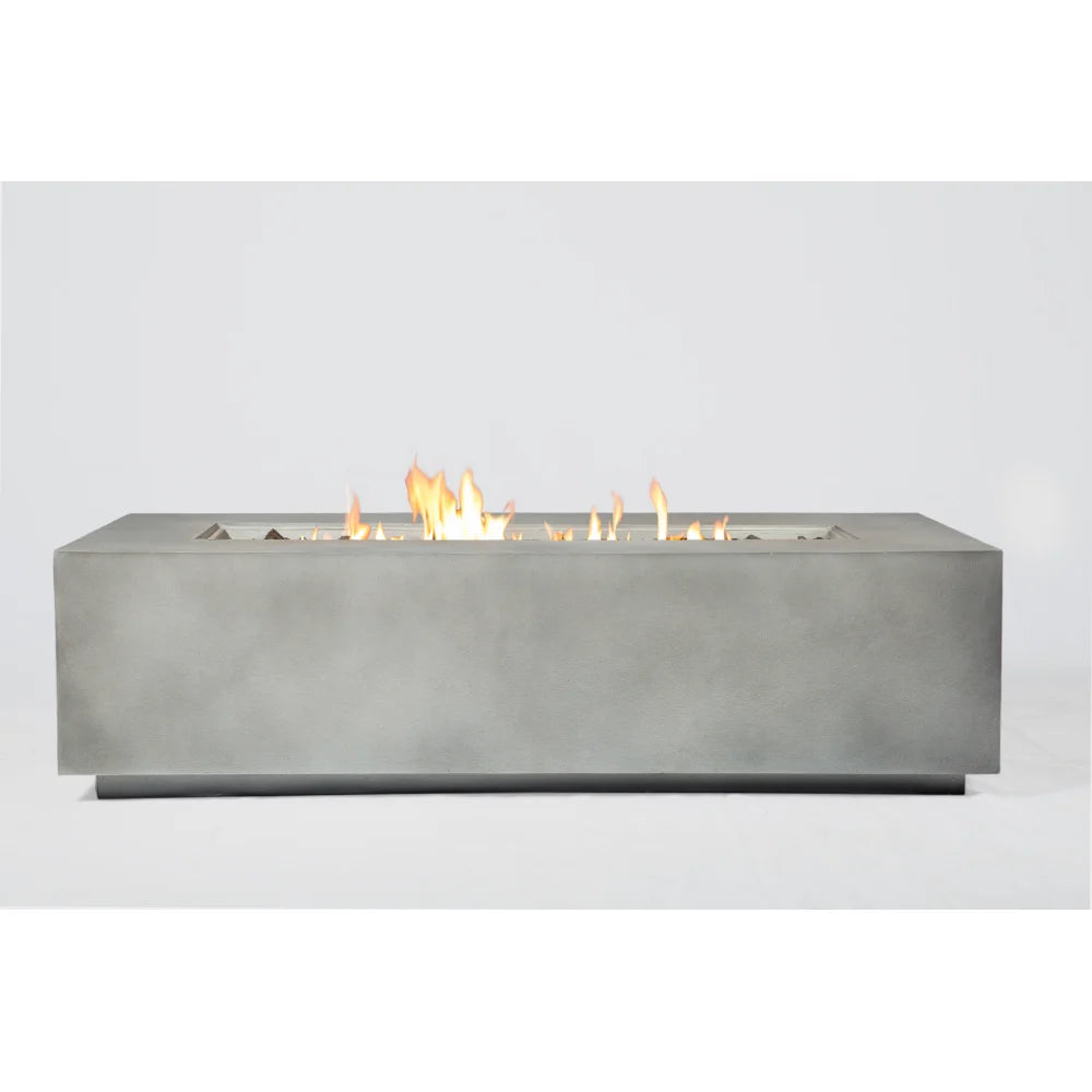 Concrete Propane Outdoor Fire Pit Table Modern Design for Patio and Backyard