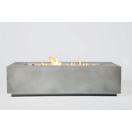 Concrete Propane Outdoor Fire Pit Table Modern Design for Patio and Backyard