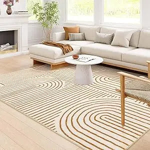 Abstract 8x10 Area Rugs for Living Room and Bedroom Soft Washable Non Slip Modern Dining Room Rug