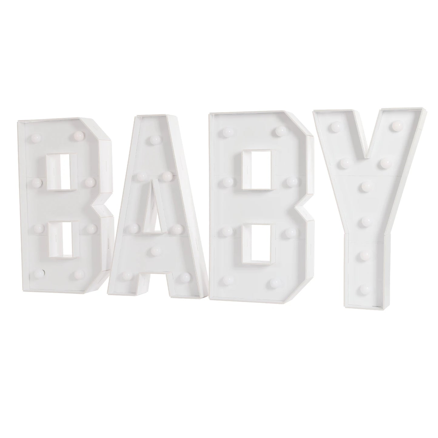 Light Up Letters Led Lights White For Baby Birthdays