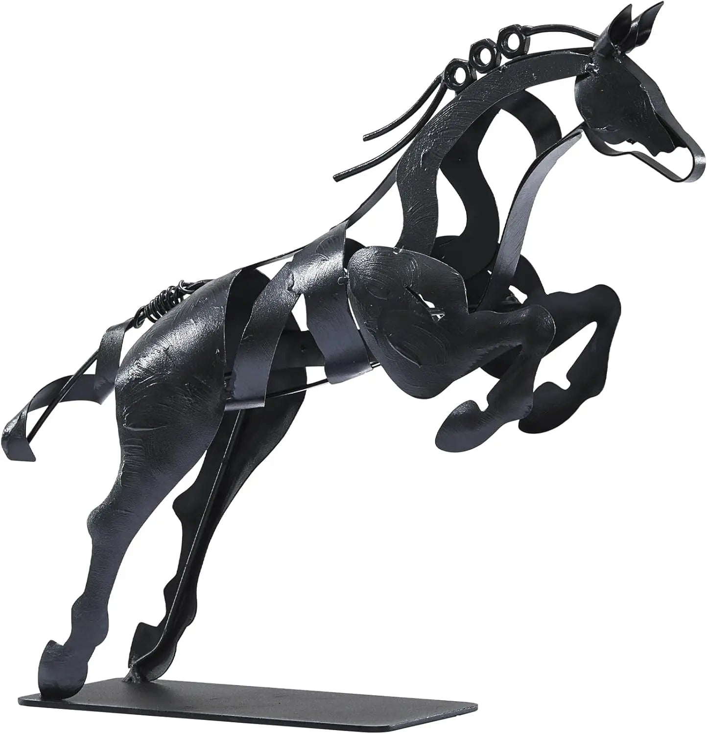Horse Statue, Unique Metal Art Handmade Sculpture for Home Decor, Rustic Decor, Gifts for Horse Lovers (Brown)