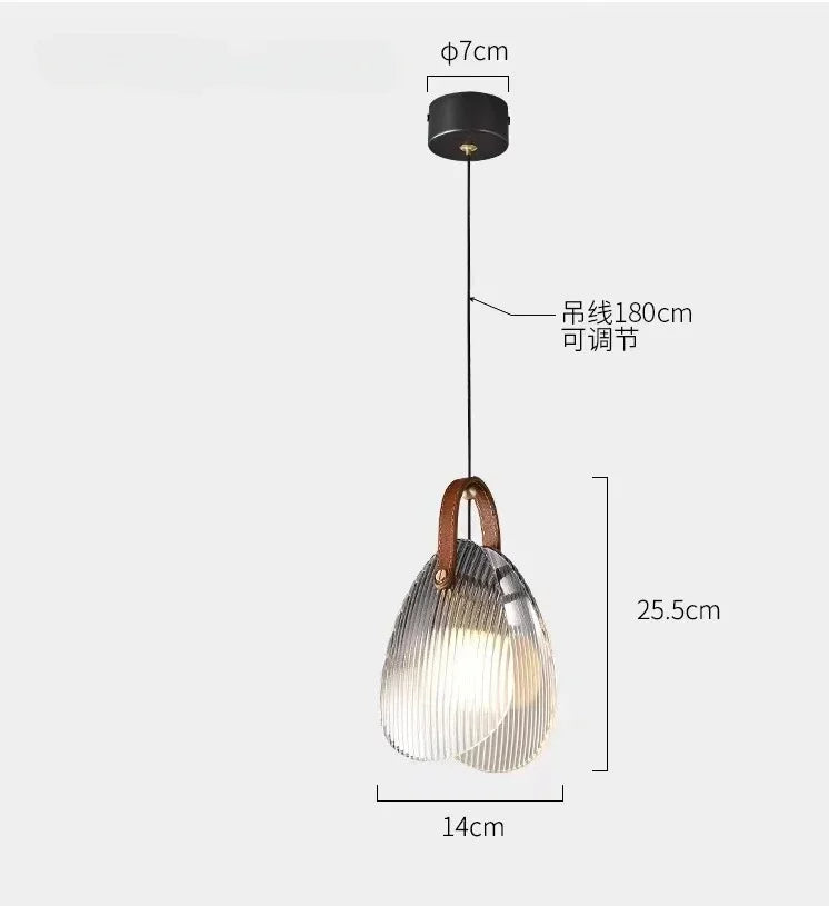 Modern Glass LED Wall Lamp Sconce Bedroom Light Fixture for Home Decor Nordic Foyer Living Room Corridor E27 Luminaire
