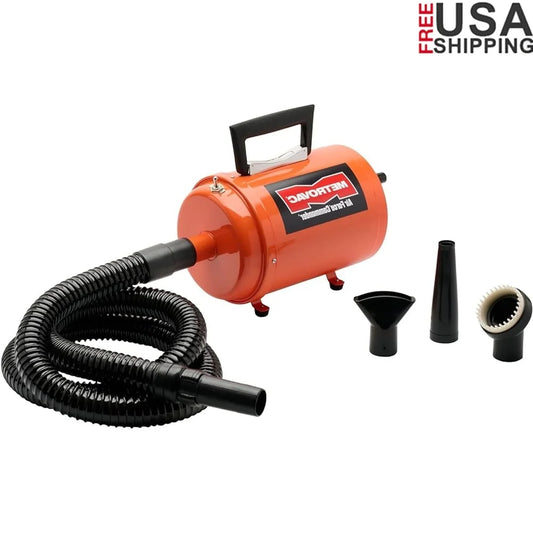 4.0HP Air Force Pet Dryer Two Speed Grooming Blower Portable Steel Design Multi Purpose Dog and Car Dust Cleaning