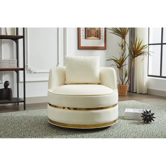 Swivel Chair 360 Degree Swivel Armchair Upholstered Single Chair for Living Room Bedroom Study Room