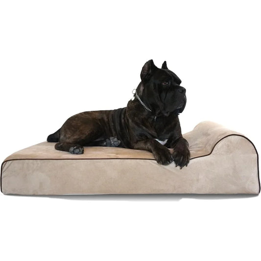 Orthopedic Dog Bed Memory Foam Dog Bed for Arthritic and Elderly Dogs Machine Washable Dog Bed with Waterproof Liner Large