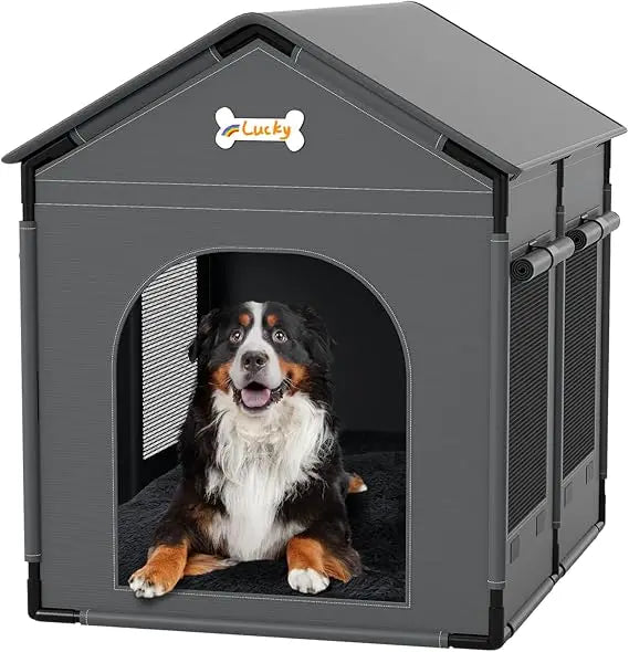 2XL Indoor Dog House Kennel Bed With Cushion Winter Warm
