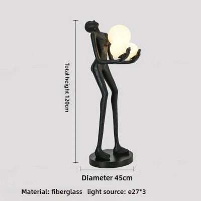 Nordic Humanoid Floor Lamp Sculpture Design Exhibition Hall Decoration Living Room LampS Styling Lamp Halloween Lamp BedroomLamp