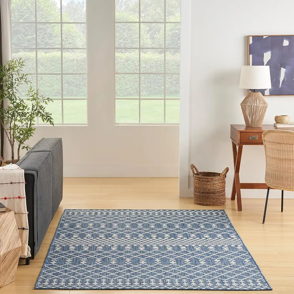 Positano Indoor/Outdoor Navy Blue 7' X 10' Area Rug