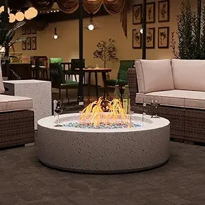 3 Piece Propane Fire Pit Table Set with Tank Table and Glass Wind Guard 56 Inch Outdoor Gas Fire Table 50000 BTU Modern Rectangle Fire Pit