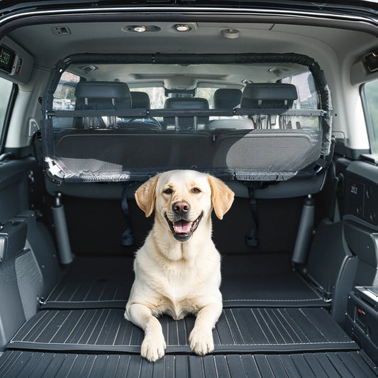 SucceBuy Dog Car Barrier See Through Net For SUVs Trucks