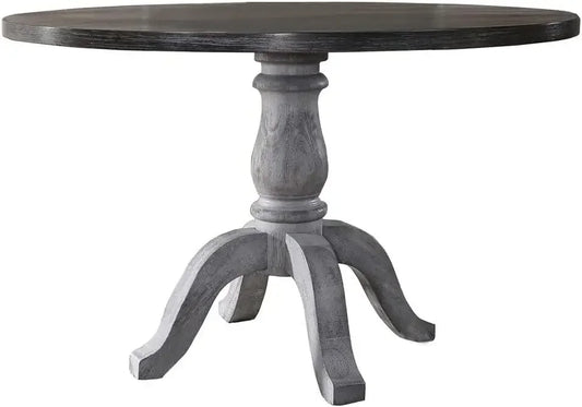 Cottage Dining Table Only Weathered Gray and White Modern Style